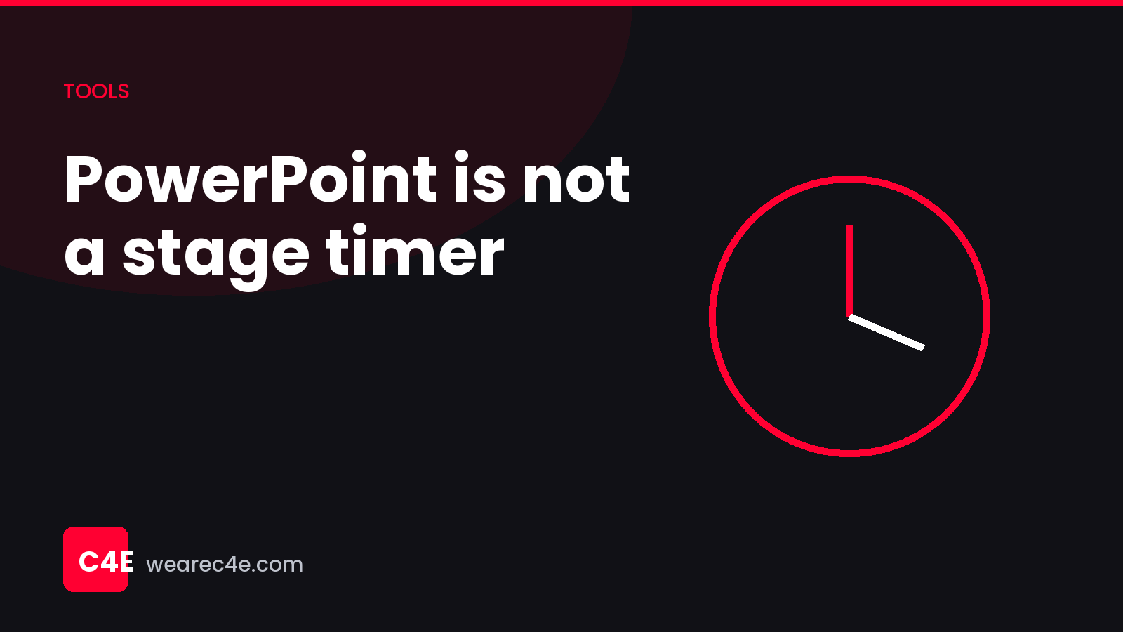 PowerPoint’s timer is not a stage timer