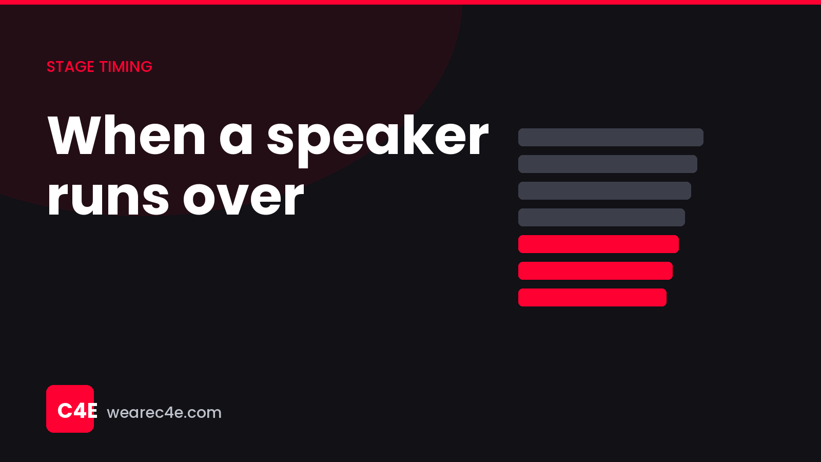 When a speaker runs over