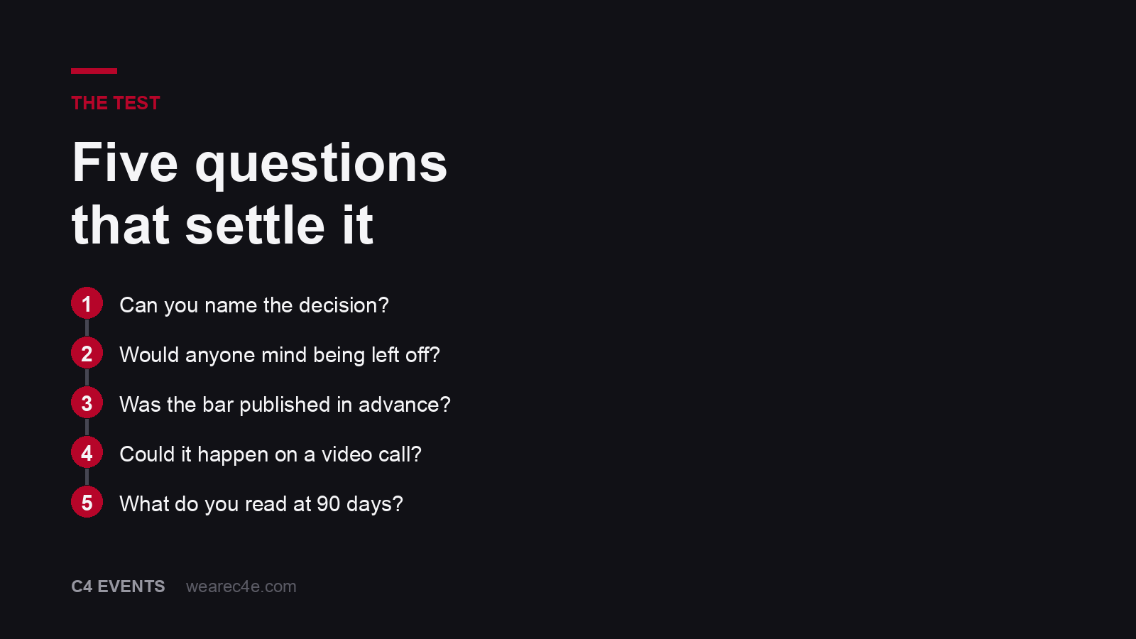 A five-question test for deciding between an incentive trip and a corporate offsite