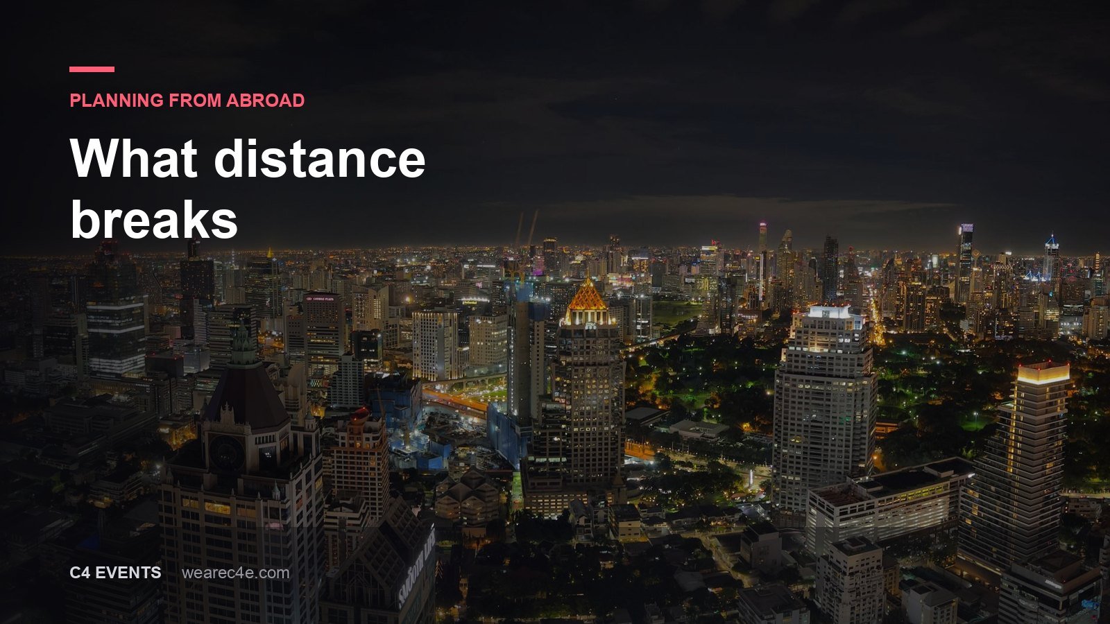 Bangkok at night from above, towers running to the horizon.